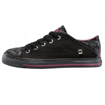 FOX G-E-FOOTWEAR WOMENS MAJESTIC LOW BLACK/PINK